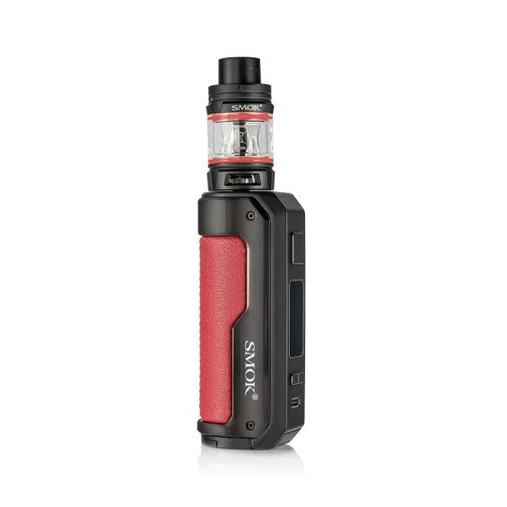 Smok Fortis Kit 80W in Red – powerful vape kit with 18650/21700 battery compatibility, 2ml TFV Mini V2 tank, and adjustable wattage up to 80W.