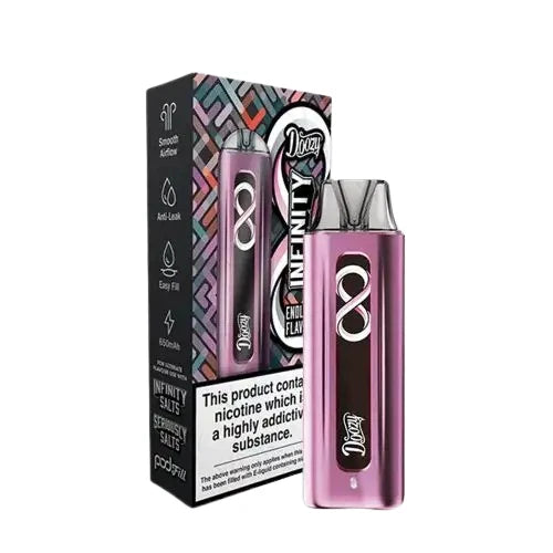 Doozy Infinity Pod Vape Kit in Pink – stylish and compact vape device with a smooth finish and user-friendly design.