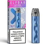 Load image into Gallery viewer, Elf Bar ELFX Mini Pod Kit in Sky Blue – ultra-compact vape device with a sleek design, smooth draw activation, and convenient portability.