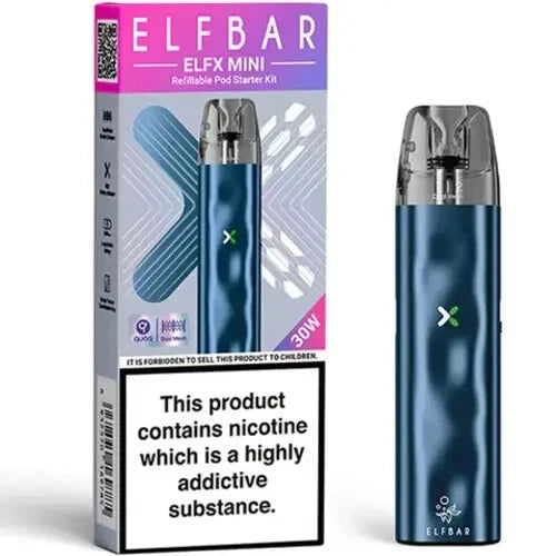 Elf Bar ELFX Mini Pod Kit in Ocean – ultra-compact vape device with a sleek design, smooth draw activation, and convenient portability.
