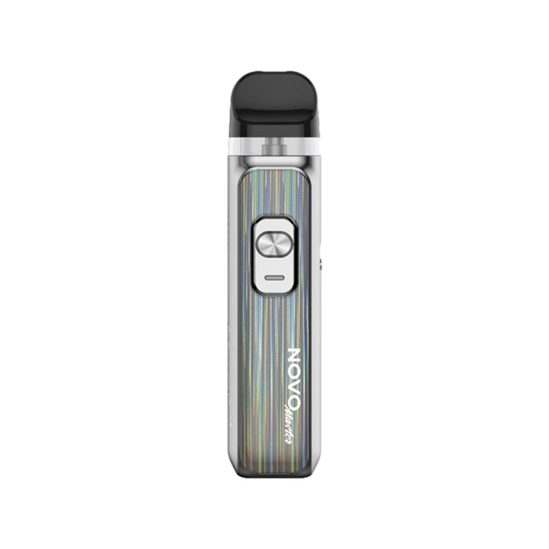 SMOK Novo Master Pod Kit in Silver Laser – compact and stylish vape device with a vibrant finish, adjustable airflow, and smooth draw-activated performance.