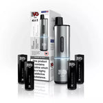 Load image into Gallery viewer, IVG 2400 AIR 4-in-1 starter kit disposable vape in Silver, featuring four interchangeable 2ml pods, up to 2400 puffs, compact ergonomic design, and easy draw-activation for a convenient all-in-one vaping experience.