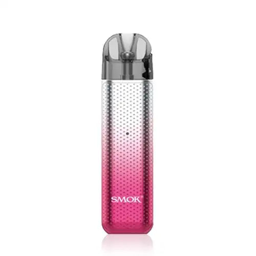 SMOK Novo 2C Pod Kit in Silver Red – compact and minimalist pod system with a built-in 800mAh battery, draw-activated firing, and compatibility with Novo series pods for a smooth MTL vaping experience.