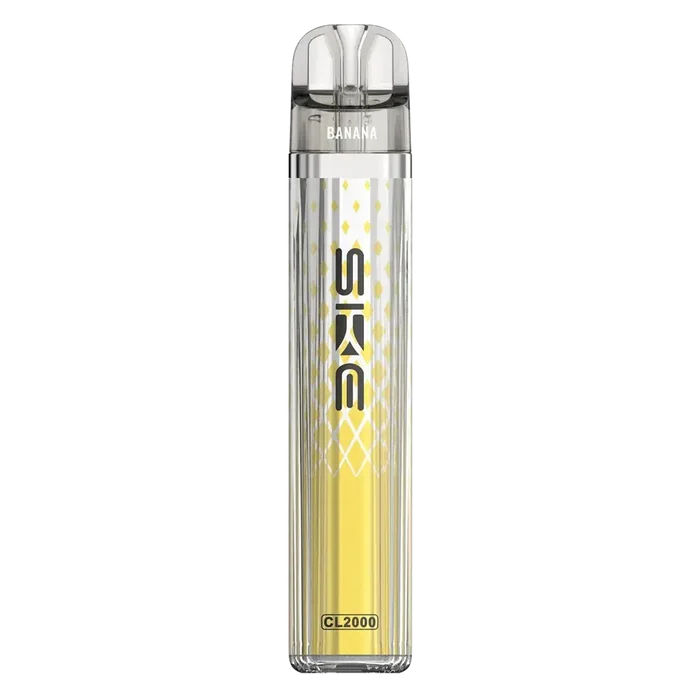 SKE Crystal CL2000 Prefilled Pod Kit Banana – smooth, creamy banana flavor in a sleek disposable vape