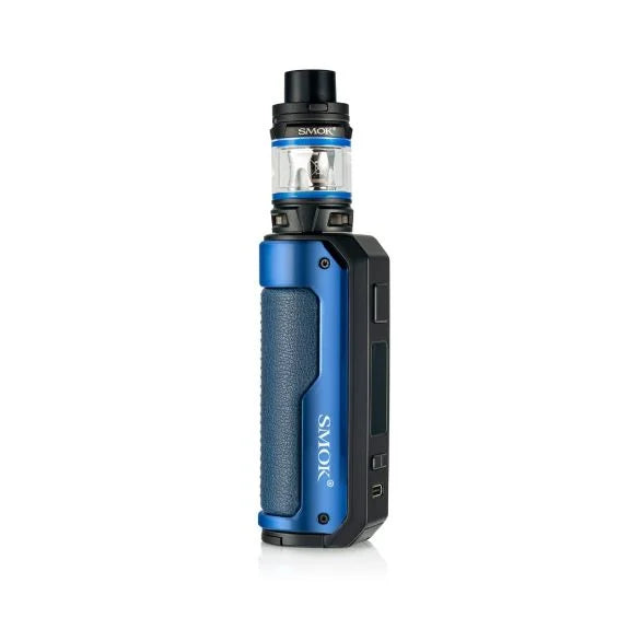 Smok Fortis Kit 80W in Blue – powerful vape kit with 18650/21700 battery compatibility, 2ml TFV Mini V2 tank, and adjustable wattage up to 80W.