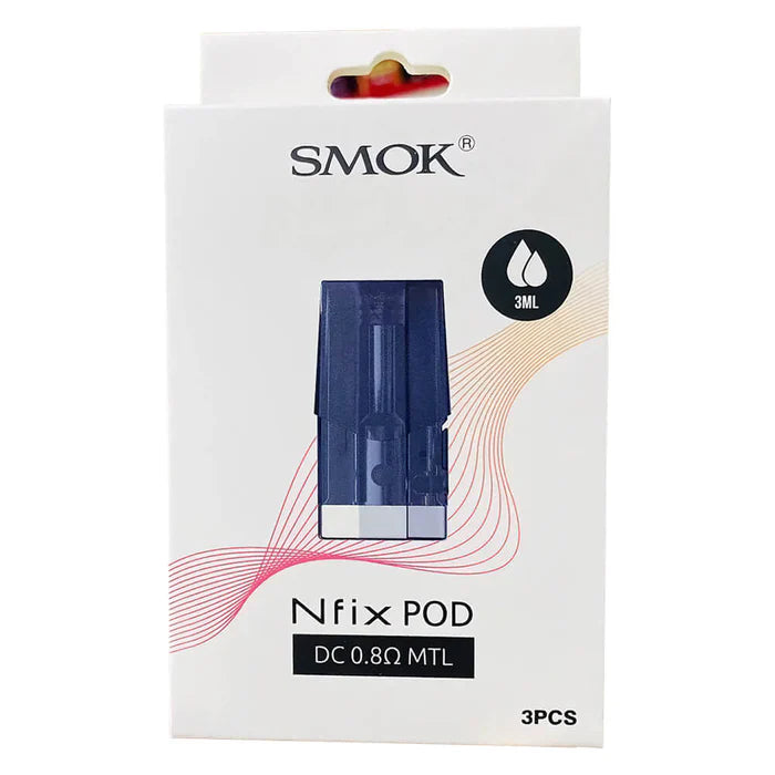 SMOK NFIX Pods – 2ml side-fill, magnetic fit, designed for smooth flavor & dense vapor with NFIX kit.