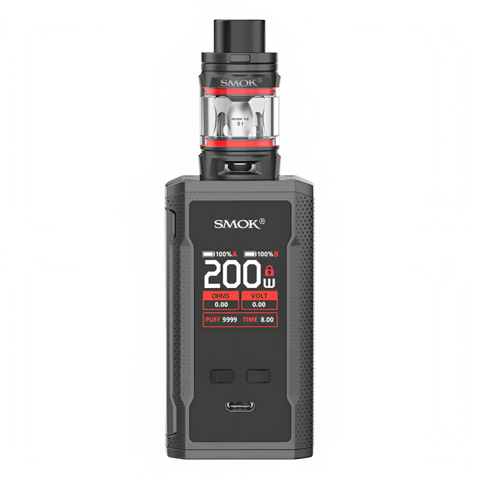 SMOK R-Kiss 2 Vape Kit in Grey – powerful dual-battery vape device with a metallic finish, bold design, and advanced performance features.