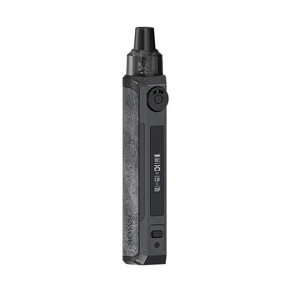 SMOK RPM 25W Pod System Mod Vape Kit in Grey Leather – elegant and compact vape device with a leather-textured finish, adjustable wattage, and smooth MTL performance.