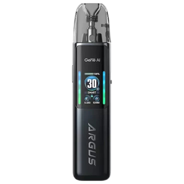 Voopoo Argus G2 Pod Kit in Space Grey – premium pod system with a vibrant dynamic display, adjustable airflow, and intelligent wattage control for a customizable vape experience