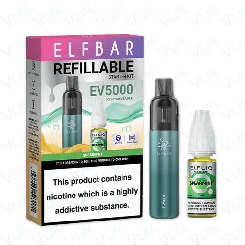 ELF Bar EV5000 Disposable Vape Kit in Spearmint flavor – compact disposable vape with up to 5,000 puffs.