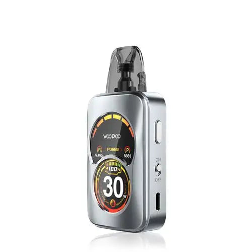 VooPoo Argus A Pod Vape Kit in Storm Silver – elegant and compact vape device with a smooth auto-draw activation, and reliable pod performance.