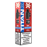 Load image into Gallery viewer, Titan‑X Prefilled Replaceable Pods – 20mg nicotine strength in refreshing Fruit Punch flavor. Convenient refill containers designed for Titan‑X pod kits, delivering smooth throat hits, rich flavor, and long‑lasting satisfaction with every puff.