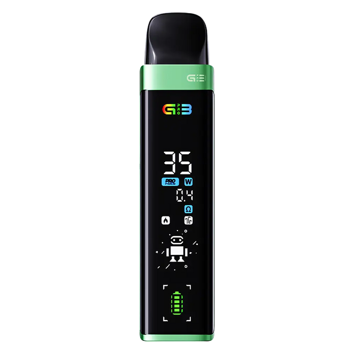 Uwell Caliburn G3 Pro Pod Kit in Emerald Green – sleek and compact vape device with a vibrant finish, customizable settings, and smooth performance.