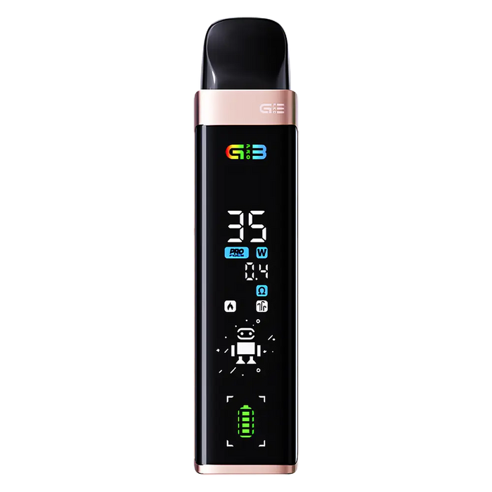 Uwell Caliburn G3 Pro Pod Kit in Rose Gold – sleek and compact vape device with a vibrant finish, customizable settings, and smooth performance.