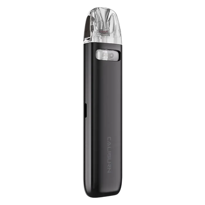 Uwell Caliburn G4 Mini Pod Kit in Night Black – sleek pod vape kit with 1100mAh built-in battery, 2ml refillable pods, designed for both MTL and RDTL vaping.