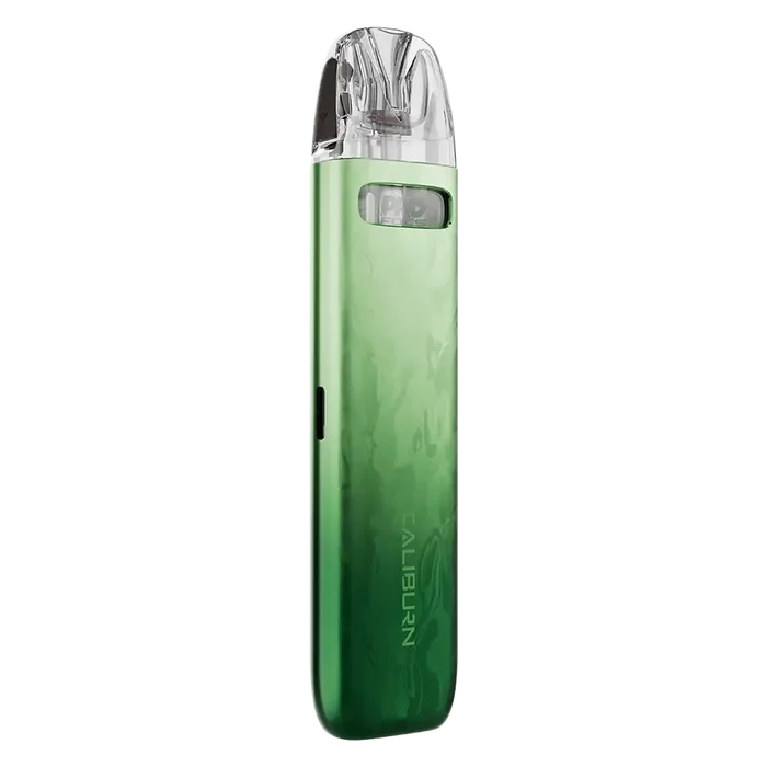 Uwell Caliburn G4 Mini Pod Kit in Paddy Green – sleek pod vape kit with 1100mAh built-in battery, 2ml refillable pods, designed for both MTL and RDTL vaping.
