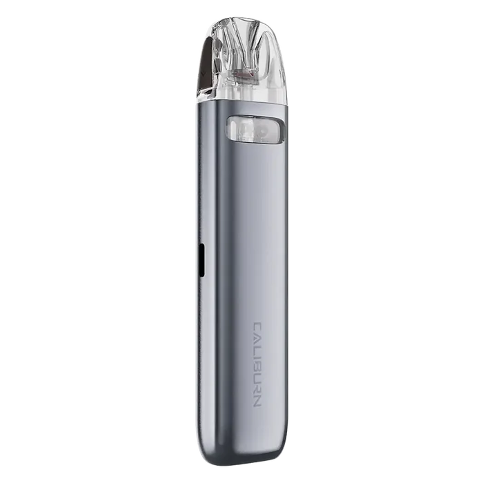 Uwell Caliburn G4 Mini Pod Kit in Slate Grey – sleek pod vape kit with 1100mAh built-in battery, 2ml refillable pods, designed for both MTL and RDTL vaping.