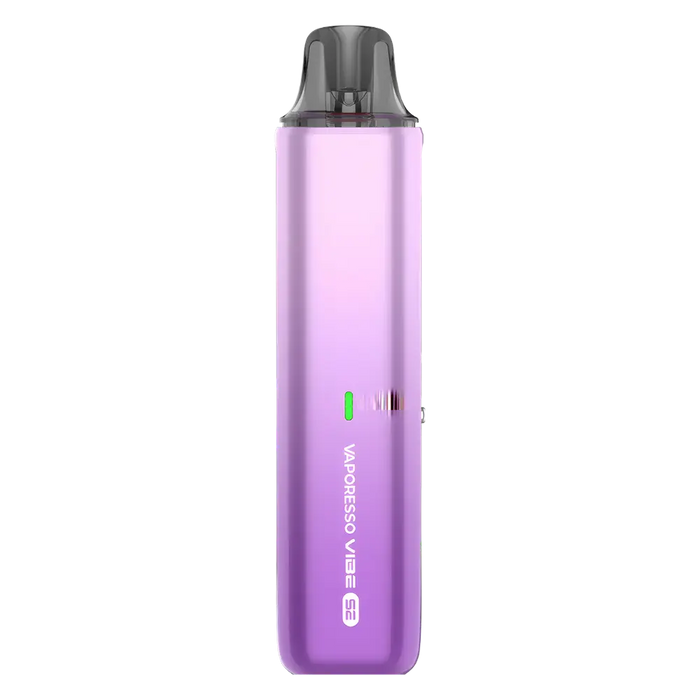 Vaporesso Vibe SE Pod Kit in Grape Purple – minimalist and portable vape device with a smooth black finish, easy-to-use design, and consistent performance.