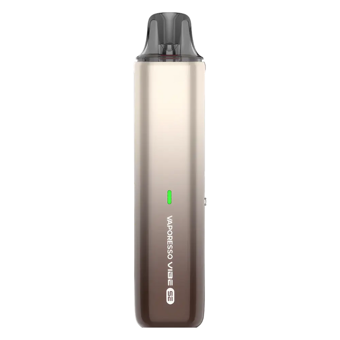 Vaporesso Vibe SE Pod Kit in Mocha Coffee – minimalist and portable vape device with a smooth black finish, easy-to-use design, and consistent performance.
