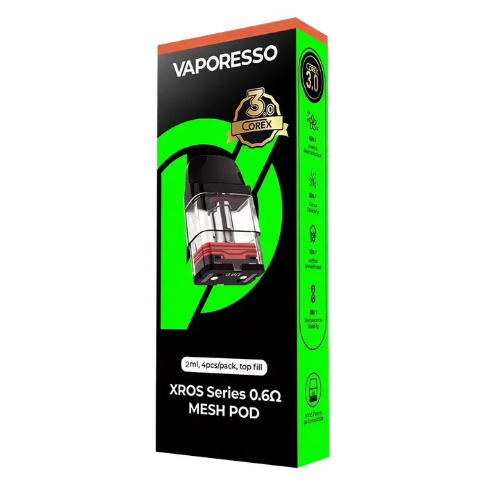 vaporesso xros pods 4 pack price uk Vaporesso XROS COREX 3.0 Replacement Pods (4-Pack) | Best Price UK