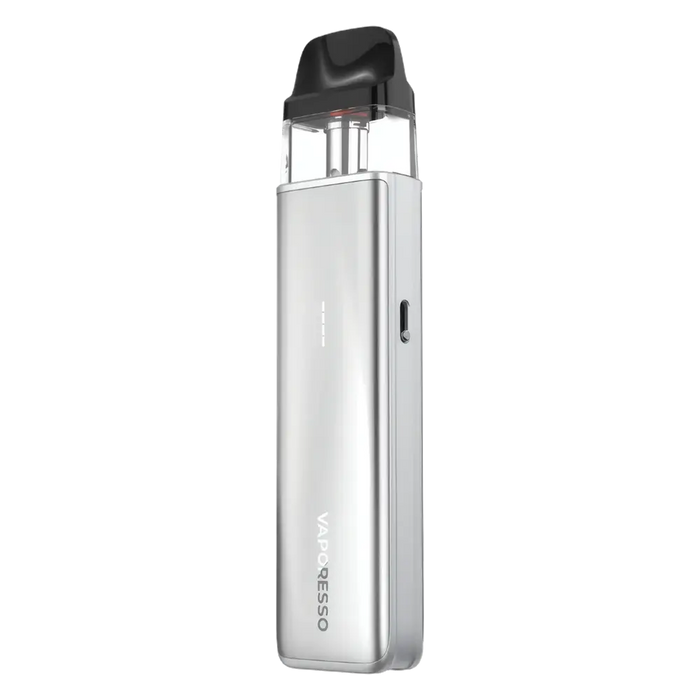 Vaporesso XROS 5 Mini Pod Kit in Titanium Silver – ultra-compact vape device with sleek design, reliable performance, and smooth draw activation.