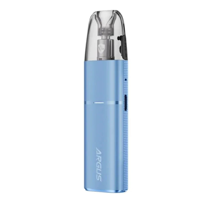 Voopoo Argus G3 Mini Pod Kit in Sky Blue – compact 1350mAh pod system with 2ml refillable pods, 5–30W output, and built-in coil options for MTL and RDL vaping.