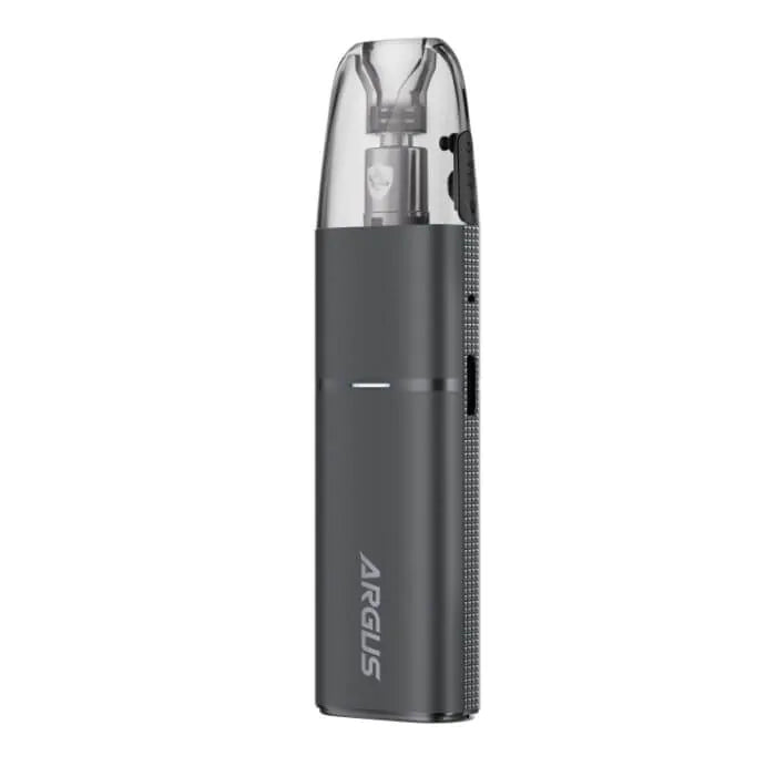 Voopoo Argus G3 Mini Pod Kit in Space Grey – compact 1350mAh pod system with 2ml refillable pods, 5–30W output, and built-in coil options for MTL and RDL vaping.