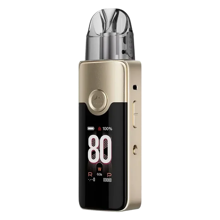 Voopoo Vinci E80 Pod Kit in Gold – sleek pod vape device with adjustable wattage, refillable pods, and long-lasting battery.