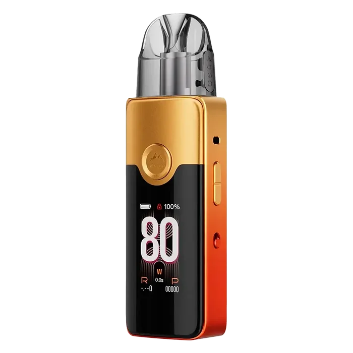 Voopoo Vinci E80 Pod Kit in Orange Red Gradient – sleek pod vape device with adjustable wattage, refillable pods, and long-lasting battery.