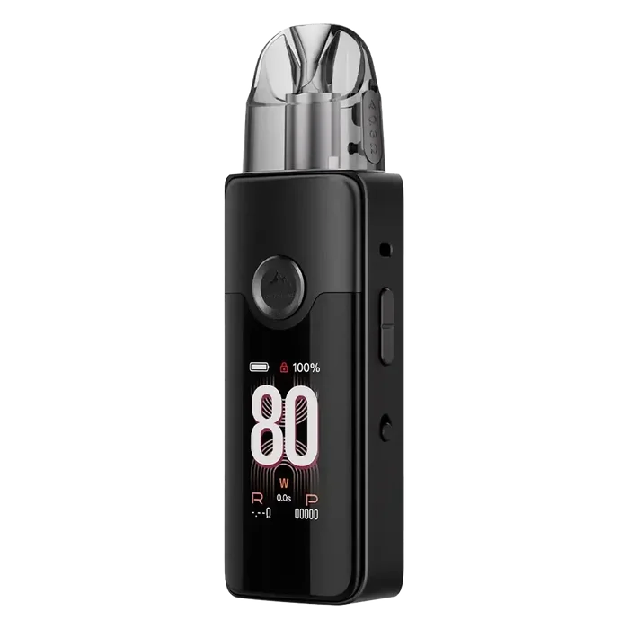 Voopoo Vinci E80 Pod Kit in Spray Black – sleek pod vape device with adjustable wattage, refillable pods, and long-lasting battery.