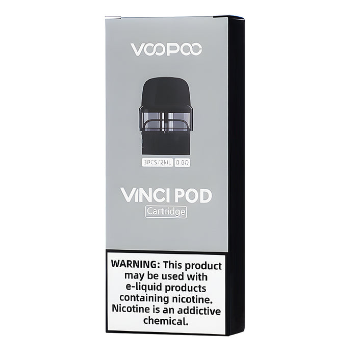 VooPoo Vinci Pods 3 Pack – 2ml refillable cartridges, PnP coil compatible, leak-proof design for Vinci pod kits.