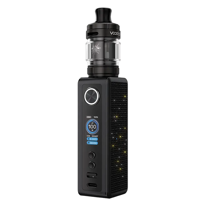 VooPoo Vinci Spark 100 Vape Kit in Black – sleek and compact vape device with adjustable power, modern design, and smooth performance.