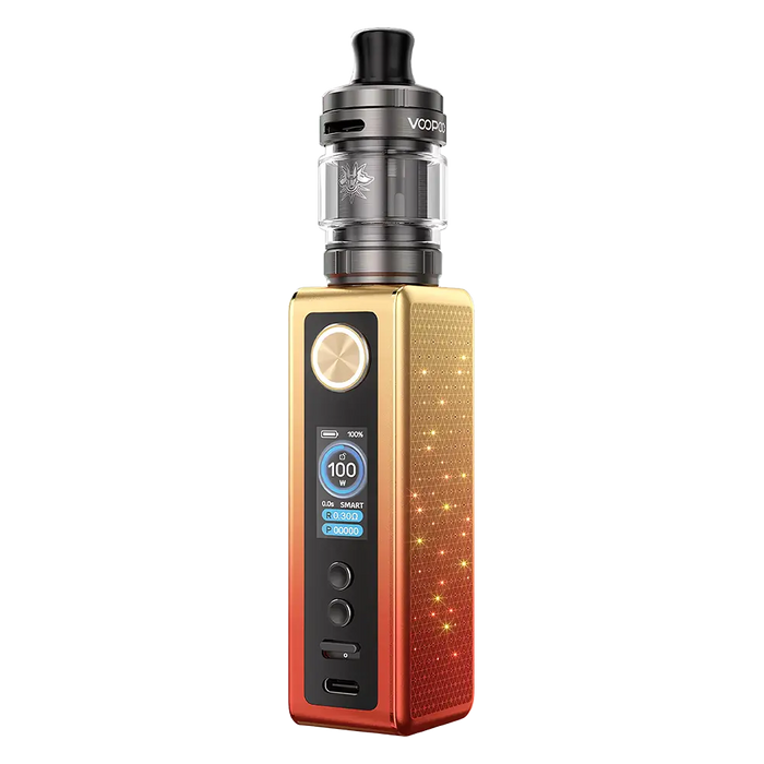 VooPoo Vinci Spark 100 Vape Kit in Orange Red – sleek and compact vape device with adjustable power, modern design, and smooth performance.