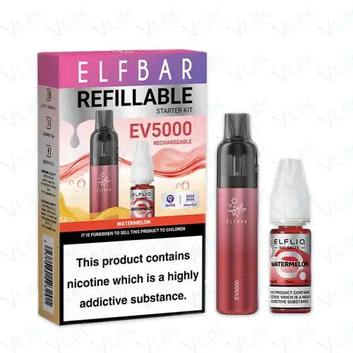 ELF Bar EV5000 Disposable Vape Kit in Watermelon flavor – compact disposable vape with up to 5,000 puffs