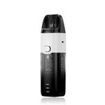 Load image into Gallery viewer, Vaporesso Luxe X Pod Vape Kit in White – stylish and futuristic pod system with a transparent black finish, built-in 1500mAh battery, COREX mesh coil technology, and adjustable airflow for versatile vaping.