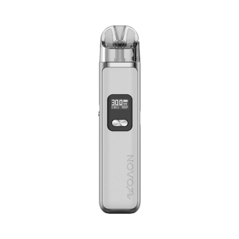 SMOK Novo Pro Pod Kit in White Leather – sleek and modern pod vape with a smart display screen, dual activation modes, and adjustable wattage for a customized vaping experience.