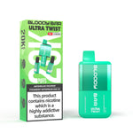 Load image into Gallery viewer, Bloody Bar Ultra Twist Disposable Vape – 20,000 puffs, available in Watermelon Fresh Mint or Strawberry Watermelon Kiwi Ice flavors.
