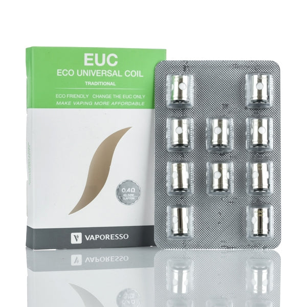 Vaporesso EUC replacement coils for Tarot Nano, available in traditional and ceramic designs for versatile vaping performance.