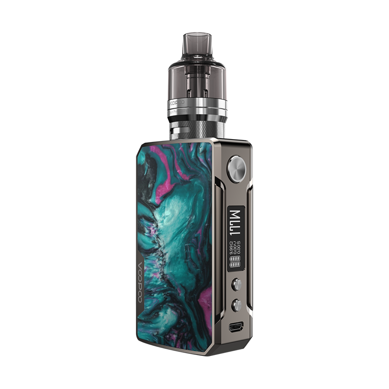 Voopoo Drag 2 177W Mod Pod Vape Kit in B-Aurora – high-performance vape mod featuring a bold aurora resin design, 177W power output, GENE.FIT chipset, and PnP pod compatibility for powerful and customizable vaping.
