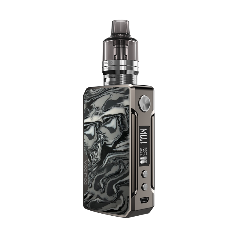 Voopoo Drag 2 177W Mod Pod Vape Kit in B-Ink – high-performance vape mod featuring a bold ink resin design, 177W power output, GENE.FIT chipset, and PnP pod compatibility for powerful and customizable vaping.