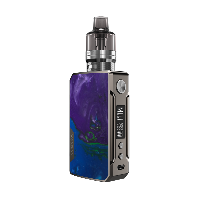 Voopoo Drag 2 177W Mod Pod Vape Kit in B-Puzzle – high-performance vape mod featuring a bold puzzle resin design, 177W power output, GENE.FIT chipset, and PnP pod compatibility for powerful and customizable vaping.