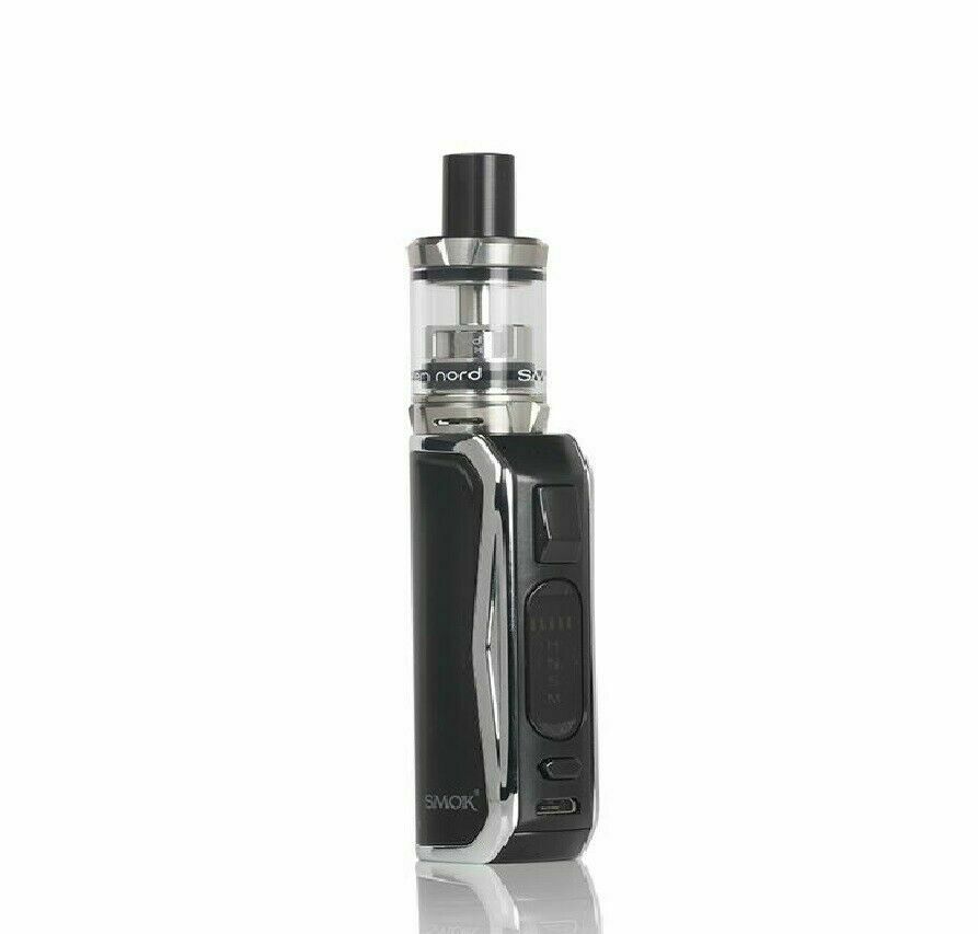 Smok Priv N19 Mod Kit in Prism Chrome & Black – compact vape kit with adjustable wattage and stylish design.