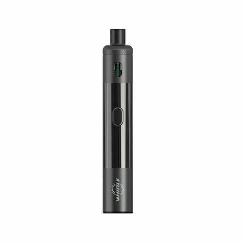 Uwell Whirl S vape kit in Dark Grey, featuring 1450mAh battery, 2ml refillable tank, or pack of 4 replacement coils.
