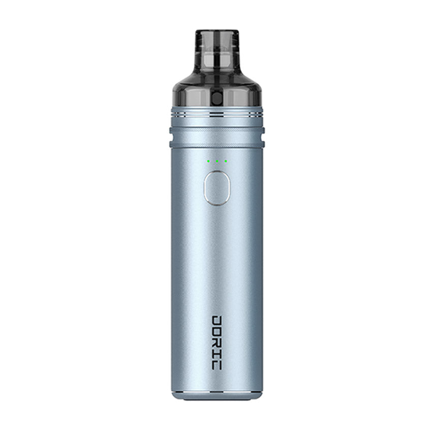 Voopoo Doric 60 Pod Kit in Ice Blue – compact and durable pod mod with a 2500mAh battery, 60W max output, GENE chip performance, and PnP pod compatibility for versatile vaping styles.