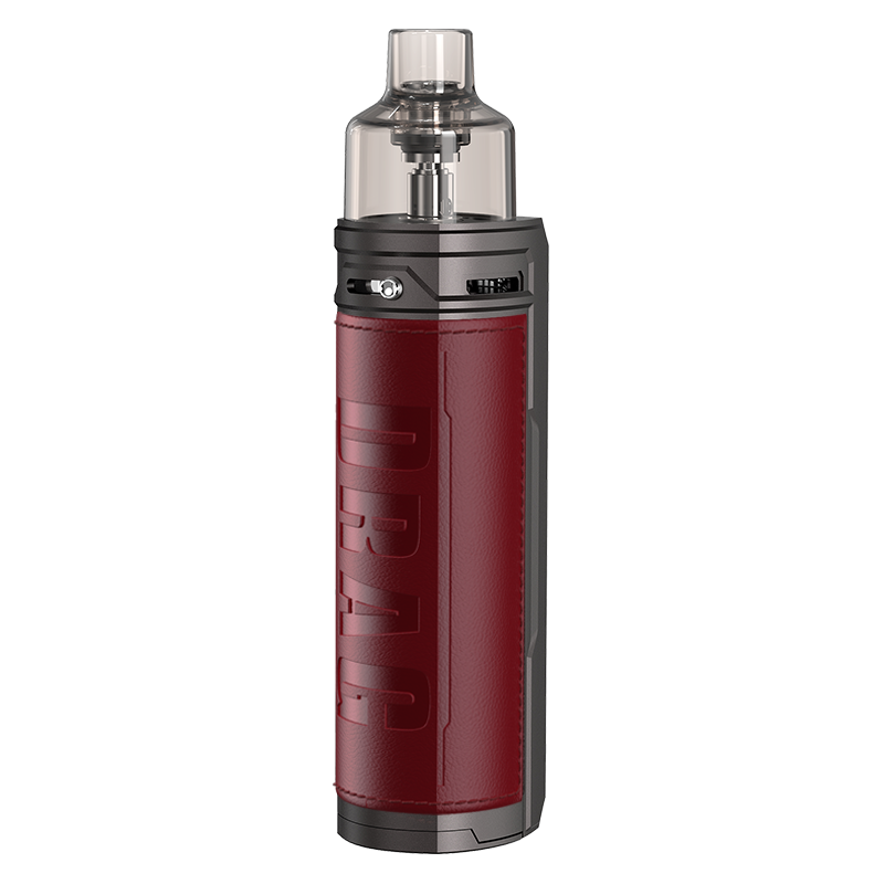 VooPoo Drag X Marsala mod pod vape starter kit with adjustable wattage, refillable pod, and sleek ergonomic design.