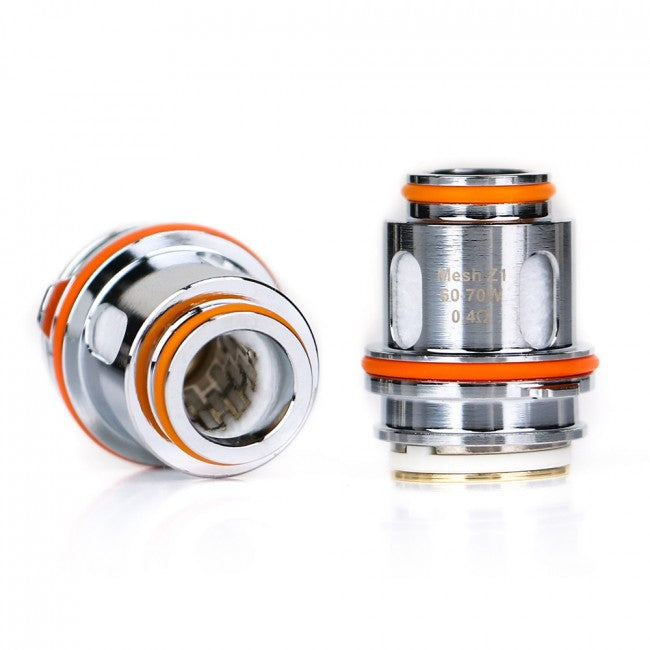 Geekvape Zeus Sub-Ohm replacement mesh coils available in Z1 and Z2 variants for enhanced flavor and cloud production.