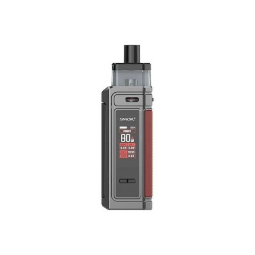 Smok G-Priv 80W Pod Vape Kit in Nano Gunmetal – bold and ergonomic pod mod featuring an 80W max output, intuitive fire bar activation, adjustable airflow, and LP2 coil compatibility for a customizable vaping experience.