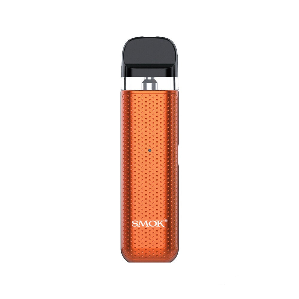 SMOK Novo 2C Pod Kit in Orange – compact and minimalist pod system with a built-in 800mAh battery, draw-activated firing, and compatibility with Novo series pods for a smooth MTL vaping experience.