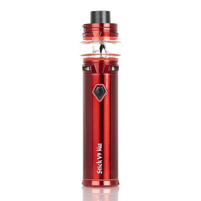 SMOK Stick V9 vape kit EU version in Red with 3000mAh battery, delivering powerful performance and extended vaping time.