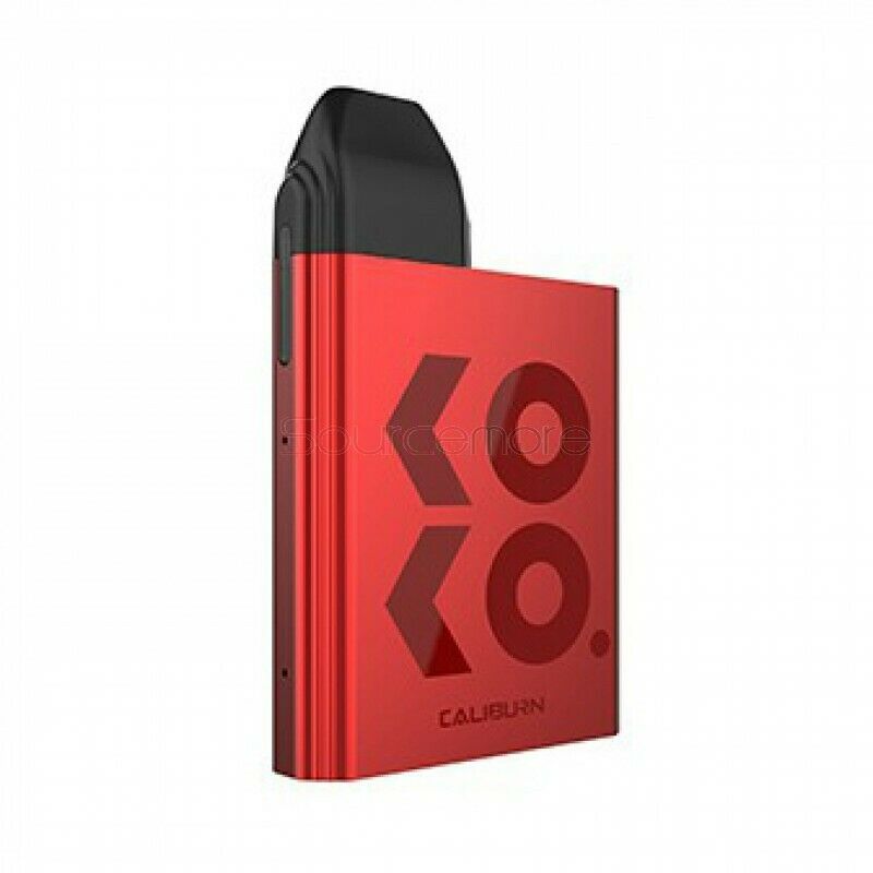 UWELL Caliburn KOKO Pod Kit in Red – compact refillable pod vape device with sleek design and portable performance.